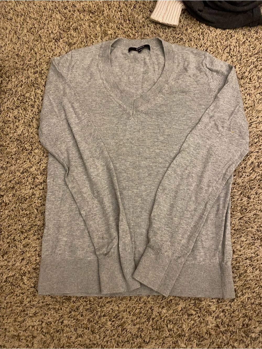 V-Neck Gray Sweater